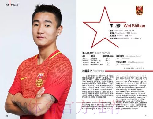 中国U23国家男子足球队官方队刊完整版上线